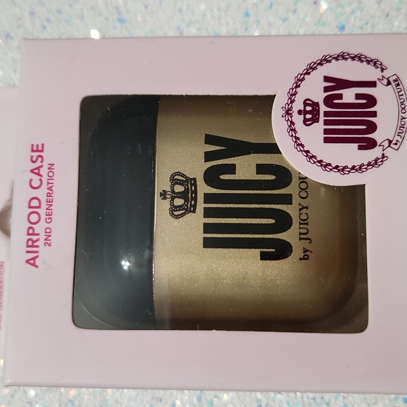 NEW JUICY COUTURE AIRPOD CASE /COVER gold - Picture 2 of 4